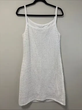cotton halter dresses Orchid Silk Voile Dress Color:As Photo(White) Beautiful flowy white crochet custom_formal holiday